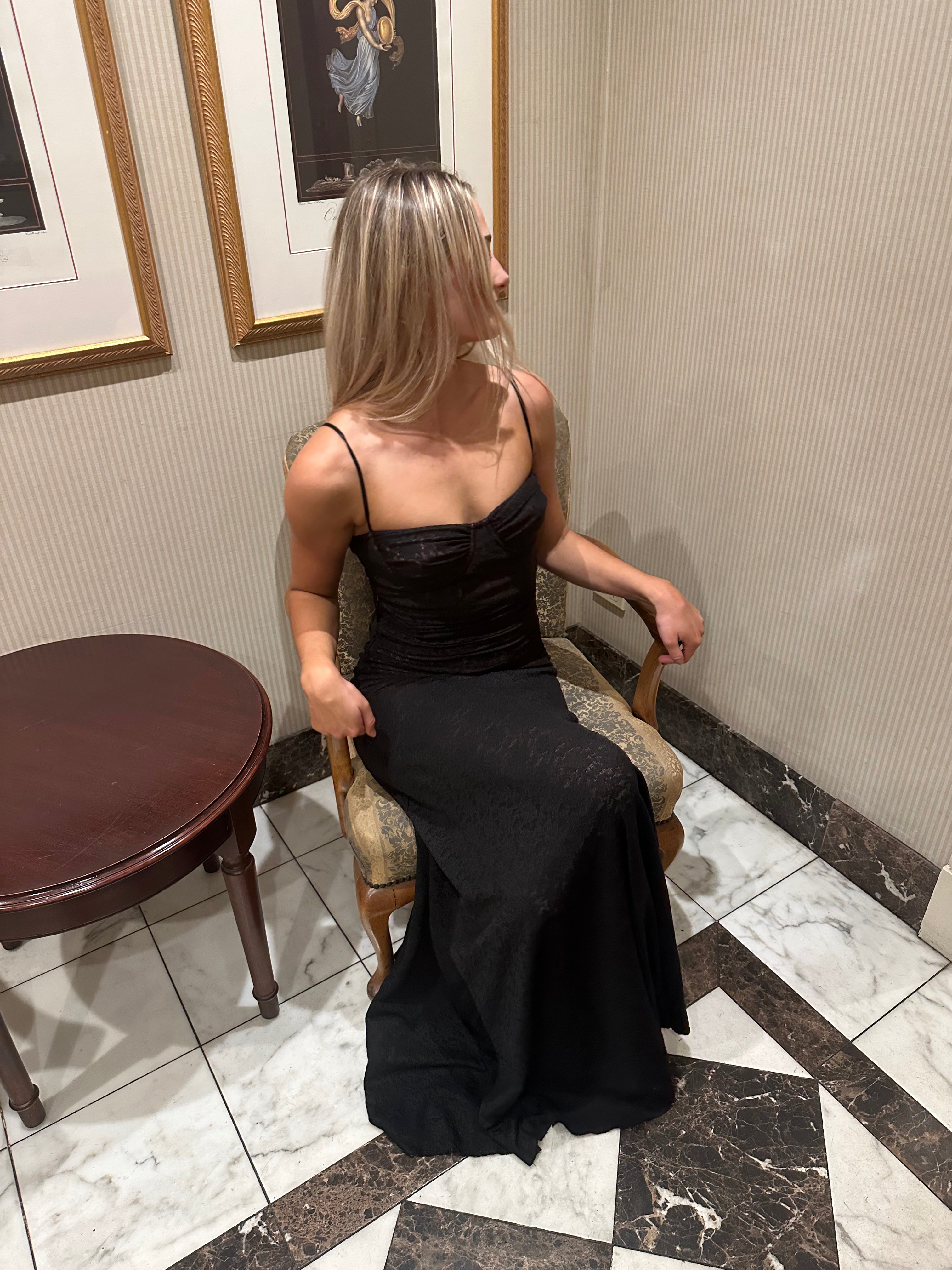 Camille Lace Maxi Black